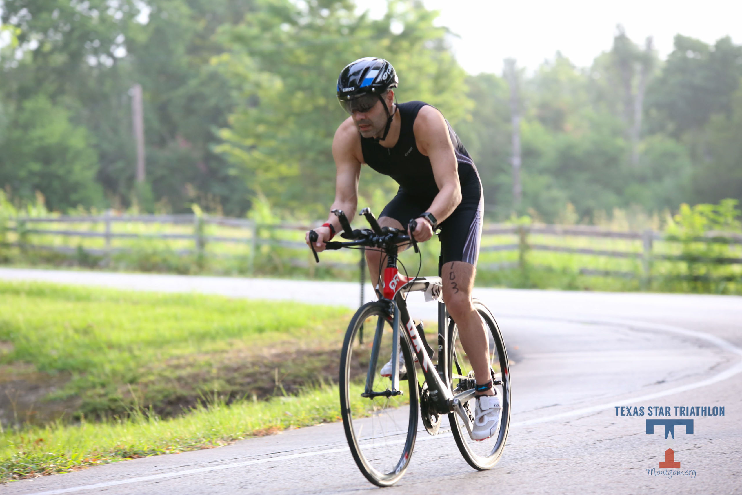 Texas Star Triathlon Montgomery cyclist