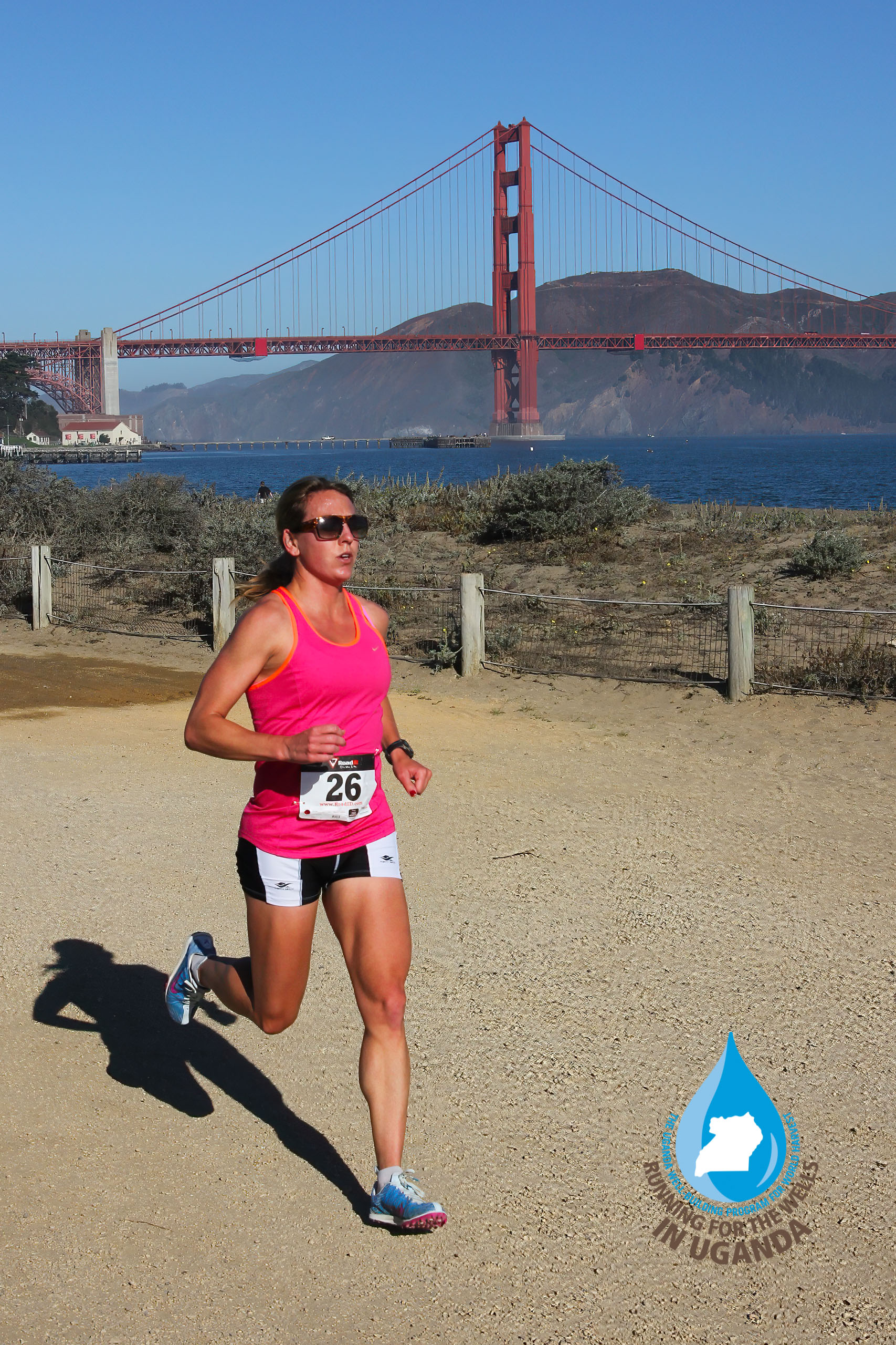 Race photo, San Francisco, Golden Gate Bridge.