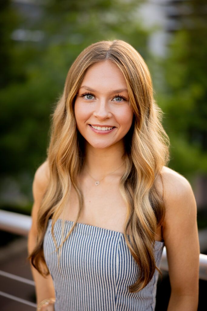 Senior portrait at The Woodlands Waterway